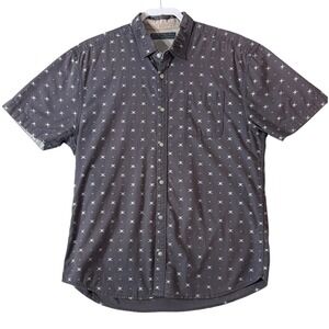Counter Intelligence Men's Skull Print Shirt Button Up Shirt Large Y2K